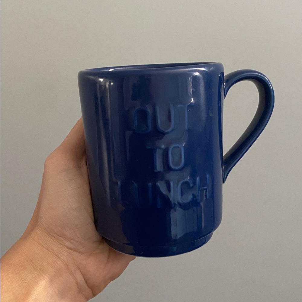 Kate Spade Dark Blue Ceramic Mug - Out to Lunch Mug - Picture 8 of 8